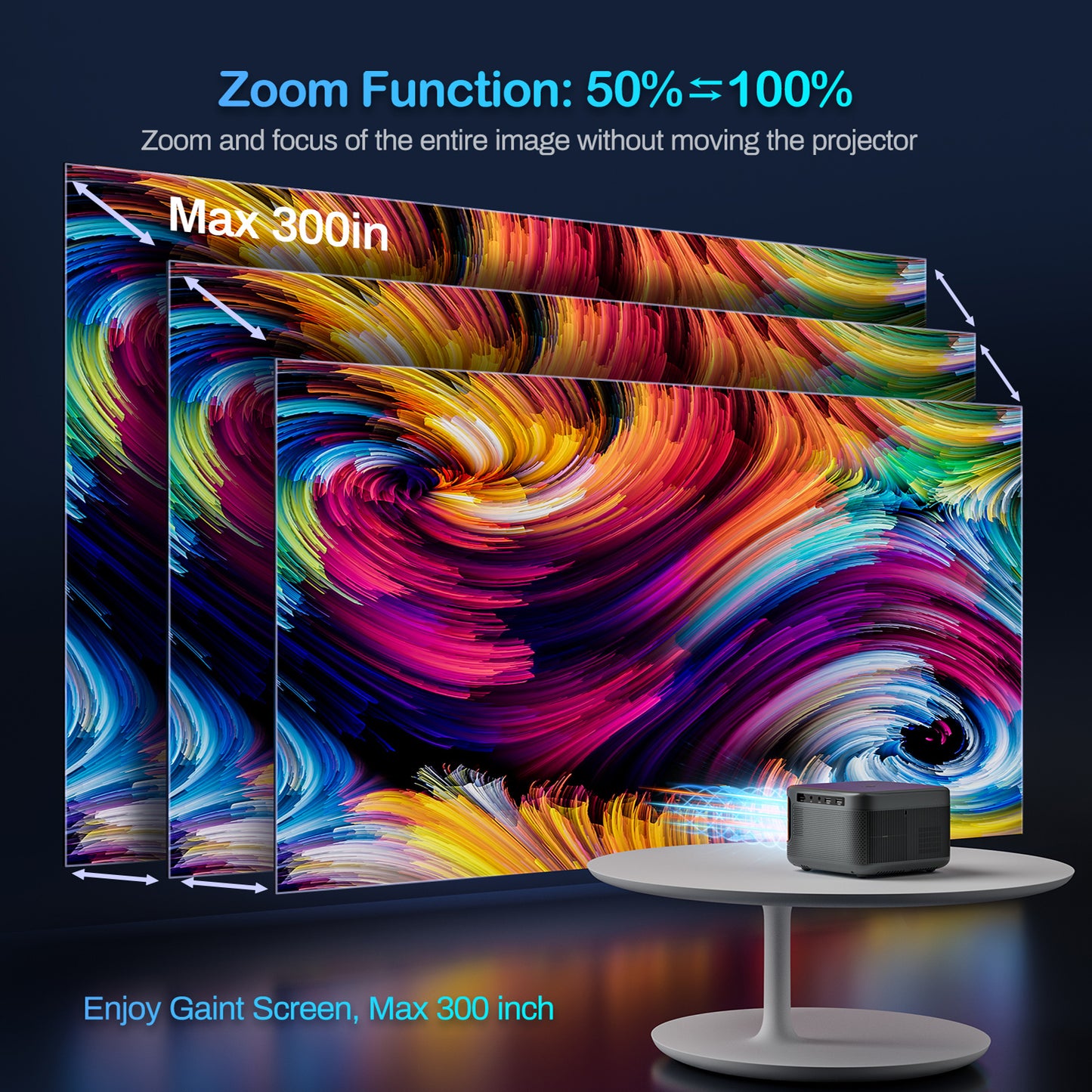 [Electric Focus] Projector Native 1080P 18000LM, OTOUCH 5G WiFi Bluetooth Projector 4K Support 4P Keystone/Phone Mirror/Dual HiFi Speakers/BT Remote/Zoom for Phone PC TV Stick Switch 2023 New